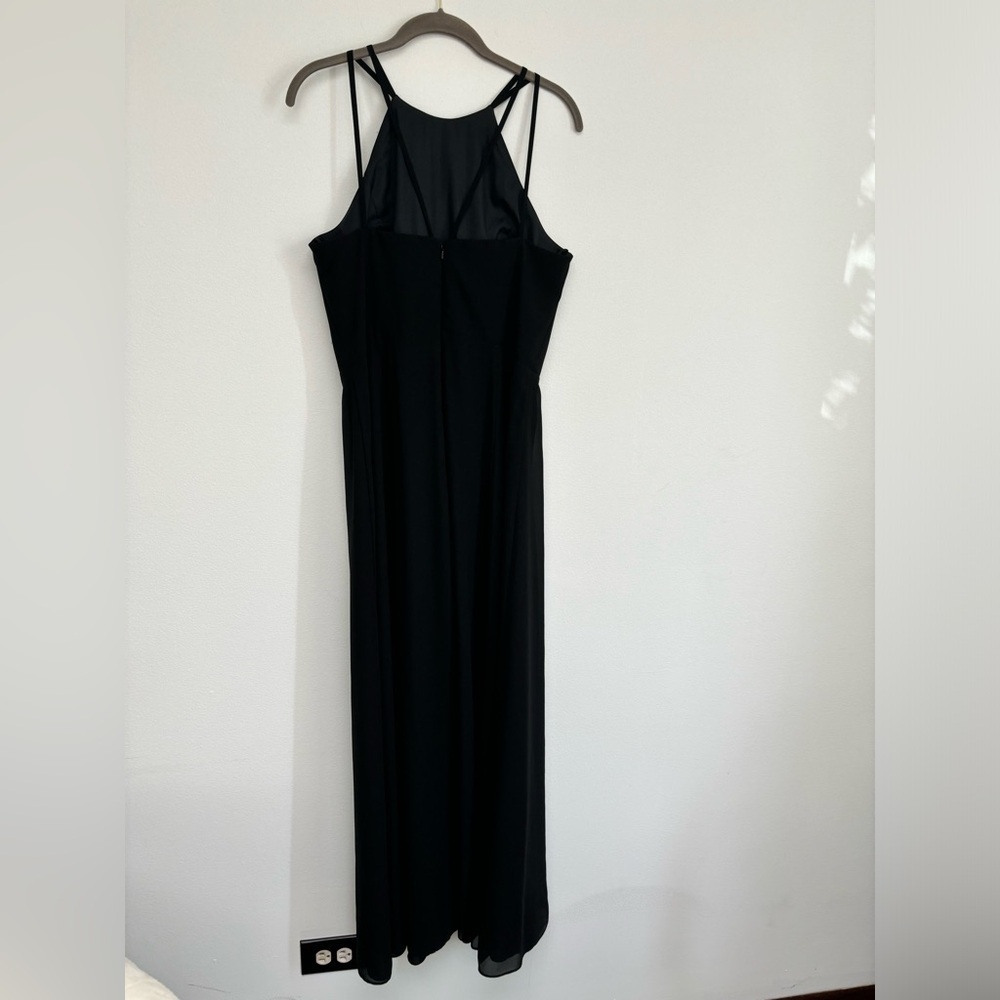 Amsale Emma Black Halter Long Formal Dress size 12
